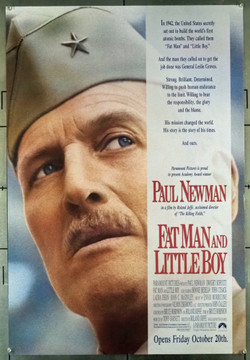 FAT MAN AND LITTLE BOY (1989) 3452   Paul Newman Original U.S. One-Sheet Poster (27x40) Single Sided  Rolled  Fine Plus Condition