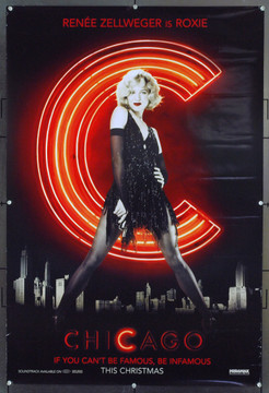 CHICAGO (2002) 20736   Advance   Rene Zellweger Movie Poster   Original U.S. One-Sheet Poster (27x40 Double-sided Rene Zellweger Advance Poster  Very Good Plus Condition