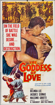 GODDESS OF LOVE, THE (1960) 9835 Original U.S. Three-Sheet Poster (41x81) Folded  Fine Plus Condition  Never Used  Folded