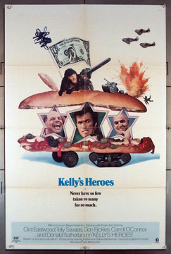 KELLY'S HEROES (1970) 8364   Clint Eastwood Movie Poster Original U.S. Style B One-Sheet Poster (27x41) Folded  Theater-Used  Very Good Plus Condition