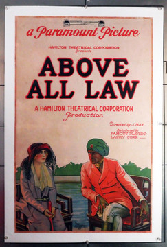 MYSTERIES OF INDIA, PART II: ABOVE ALL LAW (1921) 26026  Conrad Veidt Movie Poster Original U.S. One-Sheet Poster (27x41 trimmed)  Linen-Backed.  Restored.  Very Good Condition