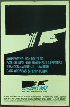 IN HARM'S WAY (1965) 2955   Art by Saul Bass Original Paramount Pictures One Sheet Poster (27x41). Folded. Fine plus condition.