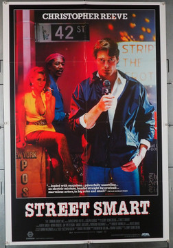 STREET SMART (1987) 4064   Christopher Reeve   Morgan Freeman  Movie Poster Original U.S. One-Sheet Poster (27x41)  Folded  Fine Plus Condition