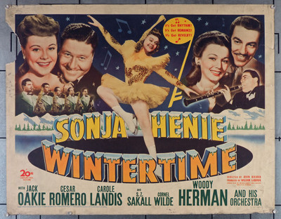 WINTERTIME (1943) 23264 Sonja Henie Ice Skating Movie Poster ...