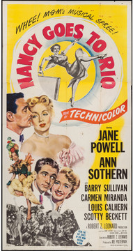 NANCY GOES TO RIO (1950) 7785   Ann Sothern   Jane Powell  Movie Poster Original U.S. Three Sheet Poster (41x81) Folded  Fine Plus Condition