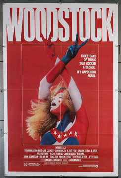 WOODSTOCK (1970) 29339   Movie Poster from the re-release of 1979 Original U.S. One-Sheet Poster (27x41)  Folded   Re-release of 1979