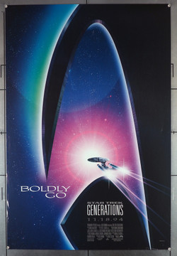 STAR TREK: GENERATIONS (1994) 6116  Movie Poster  Advance Poster  William Shatner  Patrick Stewart Original U.S. Teaser One-sheet Poster   Rolled  Very Good Plus to Fine Condition