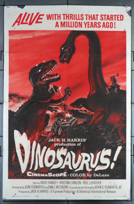 Original Dinosaurus! (1960) movie poster in AU condition for $55.00