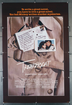 TRENCHCOAT (1983) 29330   Margot Kidder   Robert Hays  Movie Poster Original U.S. One-Sheet Poster (27x41). This poster is folded and in fine plus condition.