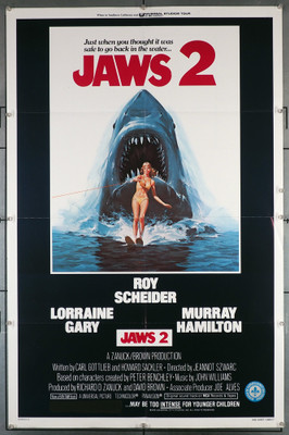 Original Jaws 2 (1978) movie poster in C8 condition for $350.00