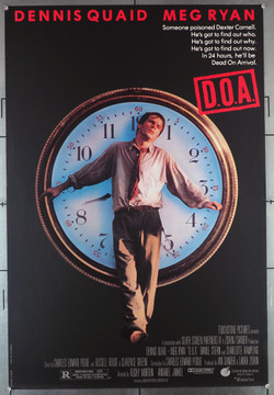 D.O.A. (1988) 515   Dennis Quaid Movie Poster Original U.S. One-Sheet Poster (27x41) Rolled Never Folded  Fine Plus