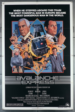 AVALANCHE EXPRESS (1979) 2777  Movie Poster (27x41)   Lee Marvin   Robert Shaw  Linda Evans  Maximilian Schell  Horst Bucholz  Mike Connors  Mark Robson  Art by Larry Salk Original U.S. One-Sheet Poster (27x41)  Folded   Very Fine Condition