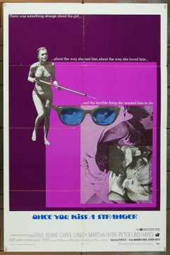 ONCE YOU KISS A STRANGER (1970) 3779  Carol Lynley   Philip Carey  Movie Poster Warner Brothers One Sheet Poster   27x41  Folded.   Fine Condition.