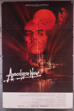 APOCALYPSE NOW (1979) 29119   Marlon Brando  Martin Sheen  One Sheet Poster  Art by Bob Peak   United Artists Original U.S. One-Sheet Poster (27x41)  Folded  Fine Condition  Theater-Used