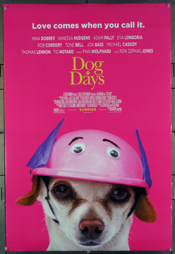 DOG DAYS (2018) 27900  Movie Poster   Finn Wolfhard   Rob Corddry Original LD Entertainment Advance (Pink) One Sheet Poster (27x40).  Double-Sided.  Rolled.  Fine to Very Fine.