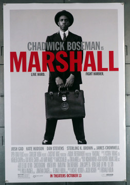 MARSHALL (2017) 29390   Chadwick Boseman Movie Poster   as Justice Thurgood Marshall Original U.S. One-Sheet Poster (27x40)  Rolled  Double-Sided  Very Fine Condition