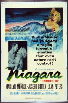 NIAGARA (1953) 21678  Film Noir Classic Poster   Marilyn Monroe    Joseph Cotton  Original 20th Century-Fox One-Sheet Poster (27x41). Linen-Backed. Very Fine.