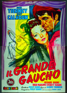 WAY OF THE GAUCHO (1952) 24879   Gene Tierney   Rory Calhoun  Italian 79x55  Original Italian Two Sheet Poster (55x79).  Folded.  Very Fine Condition.