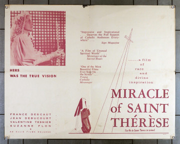 PROCES AU VATICAN (1952) 16895   Andre Haguet   France Descaut as St. Therese De Lisieux Original U.S. Half-Sheet Poster  (22x28)  Folded  Very Good Condition