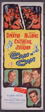 CAN-CAN (1960) 14114  Insert Poster  Cole Porter Musical  Frank Sinatra  Shirley MacLaine  Maurice Chevalier  Louis Jourdan