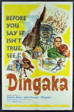 DINGAKA (1965) 11049 Original Embassy Pictures One Sheet Poster (27x41).   Fine Plus Condition.