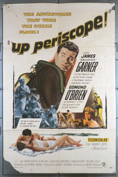 UP PERISCOPE! (1959) 698  Movie Poster  Fair Condition Only  James Garner  Edmond O'Brien Original Warner Brothers One Sheet Poster (27x41)  Folded  Theater Used  Worn