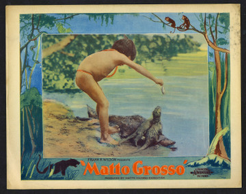 MATTO GROSSO (1933) 18869  Documentary Film Lobby Card  Floyd Crosby Original U.S. Scene Lobby Card (11x14)  Good Condition  Scarce Card