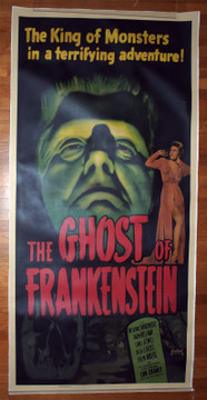 GHOST OF FRANKENSTEIN, THE (1942) 29462  Re-release Poster On Linen from 1948  Fine to Fine Plus Condition Original Three Sheet Poster from the Realart Re-release of 1948  Linen-Backed  Fine Plus