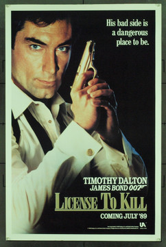 LIVING DAYLIGHTS, THE (1987) 629  Movie Poster  Timothy Dalton as James Bond  Original U.S. One-Sheet Poster  Advance Style  Never Folded  Fine Plus Condition