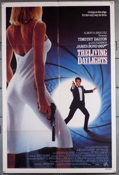 LIVING DAYLIGHTS, THE (1987) 1652   Timothy Dalton as James Bond Original U.S. One-Sheet Poster (27x41) Folded  Very Fine Condition