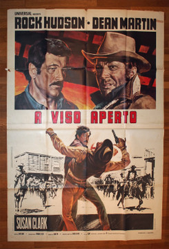 SHOWDOWN (1973) 28934  Italian Movie Poster  79x55  Theater Used  Average Condition  Dean Martin  Rock Hudson Original Italian 79x55 Movie Poster  Large Format Poster   Theater Used  Average Used Condition