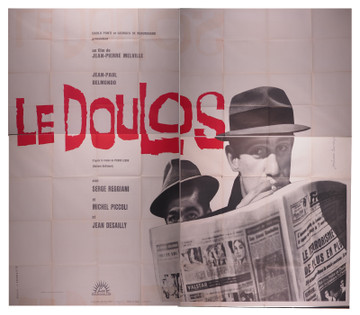 LE DOULOS (1963) 7825  Movie Poster   French 95x126  Jean-Paul Belmondo  Michel PIccolo   Jean-Pierre Melville Original French 95x126 Four Panel Poster  Fine Condition  Theater-Used