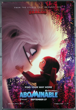 ABOMINABLE (2019) 29541  Animation One-Sheet Movie Poster  Jill Culton   Todd Wilderman Original U.S. Teaser or Advance One-Sheet Poster (27x40) Very Fine  Double Sided