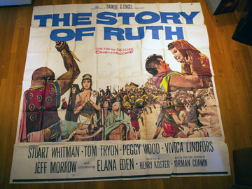 STORY OF RUTH, THE (1960) 9442  Large Movie Poster (81x81)  Very Good USED Condition  Viveca Lindfors   Stuart Whitman Elana Eden Original U.S. Six-Sheet Poster (81x81)  Folded and Assembled  Theater-Used  Very Good Condition