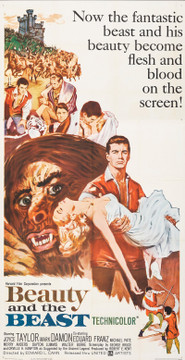 BEAUTY AND THE BEAST (1962) 13091  Movie Poster  Joyce Taylor  Mark Damon United Artists Original U.S. Three-Sheet Poster (1962)   41X81  Average Used Condition