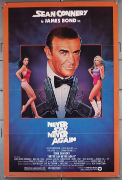 NEVER SAY NEVER AGAIN (1983) 1442  Movie Poster  U.S. One-Sheet  Folded  Very Fine  Sean Connery as James Bond Original U.S. One-Sheet Poster (27x41)  Folded  Very Fine Condition