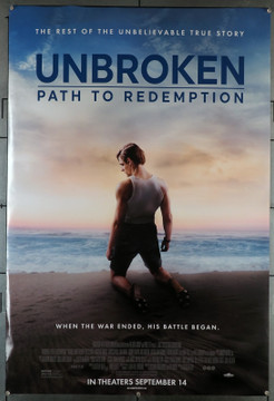 UNBROKEN (2014) 29408   Jack O'Connell   Domhnall Gleeson  Movie Poster  Angelina Jolie Original U.S. One-Sheet Poster (27x40)  Rolled  Fine Plus Condition