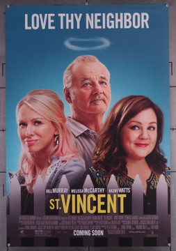 ST. VINCENT (2014) 29626  Movie Poster  (27x40)  Bill Murray   Melissa McCarthy   Naomi Watts Original U.S. One-Sheet Poster (27x40)  Rolled  Very Good Plus Condition