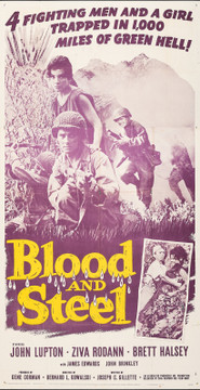 BLOOD AND STEEL (1959) 15966  Movie Poster (41x81)  Average Used Condition  Folded Original U.S. Three-Sheet Poster (41x81)  Folded  Theater-Used  Average Used Condition