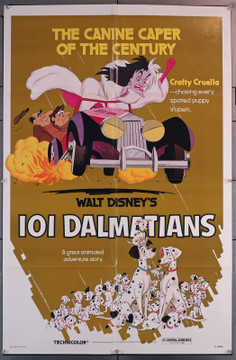 ONE HUNDRED AND ONE DALMATIANS (1961) 29645 Original Walt Disney Company One-Sheet Poster (27x41) Re-release of 1979