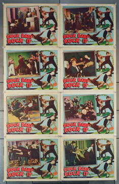 ROCK BABY - ROCK IT (1957) 2577  Rare rockabilly lobby card set  Johnny Carroll  Johnny Dobbs  Preacher Smith  Dallas, Texas Early Rockers  Murray Douglas Smith Original United Pictures Complete Lobby Card Set (11x14). Near Mint Condition.