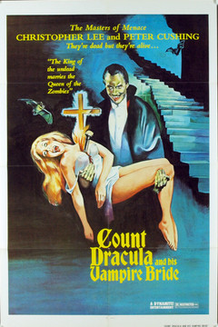 COUNT DRACULA AND HIS VAMPIRE BRIDE (1978) 2059  Movie Poster 27x41  Christopher Lee   Peter Cushing   Very Fine Condition Original Dynamite Entertainment U.S. One Sheet Poster (27x41).  Folded. Very Fine Condition.