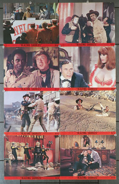 BLAZING SADDLES (1974) 29775  Movie 8x10 Color Lithographs  Fine Plus Condition Gene Wilder  Cleavon Little  Dom DeLuise  Madeline Kahn  Slim Pickens  Mel Brooks Original 8x10 Color Lobby Stills  Fine Plus Condition