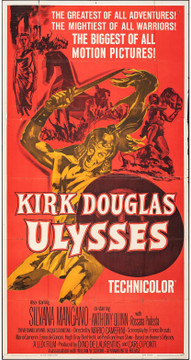 ULYSSES (1954) 15897 Movie Poster (41x81) Folded  Re-release of 1960  Kirk Douglas   Original U.S. Three Sheet Poster (41x81)  Folded  Average Used Condition