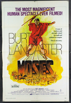 MOSES (1976) 11953  Movie Poster (27x41)  Burt Lancaster  Anthony Quayle  Ingrid Thulin  Irene Papas  Gianfranco De Bosio Original U.S. One-Sheet Poster (27x41) Folded  Fine Condition  Theater-Used