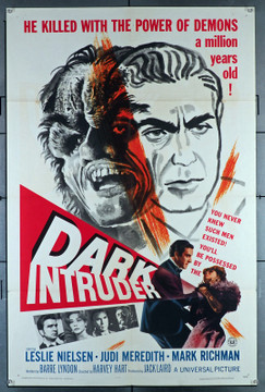 DARK INTRUDER (1965) 8969  Movie Poster  (27x41) Folded  Leslie Nielsen   Judi Meredith   Mark Richmond   Harvey Hart Original U.S. One-Sheet Poster (27x41)  Folded  Fine Plus Condition