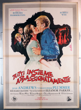 SOUND OF MUSIC, THE (1965) 29825  Movie Poster  Italian 39x55  First Release  Charmian Carr  Daniel Truhitte  Julie Andrews  Christopher Plummer  Robert Wise  Art by Enzo Nistri  70MM   Original Italian 39x55 Poster  Folded  Very Good Plus to Fine Condition  Used