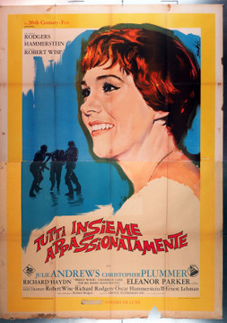 SOUND OF MUSIC, THE (1965) 29826 Movie Poster  Italian 39x55   Julie Andrews  Art by Enzo Nistri  First Italian Release Original Italian Poster (39x55) Folded  Very Good Plus to Fine Condition