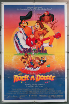 ROCK-A-D00DLE (1991) 29896  Movie Poster  Don Bluth  Gary Goldman  Dan Kuenster Animators Original U.S. One-Sheet Poster (27x40)  Double Sided  Folded