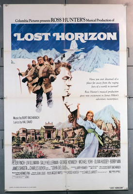 ロスト・ラグーン　USオリジナル映画ポスター Original Lost Horizon (1973) movie poster in C8 condition for $60.00